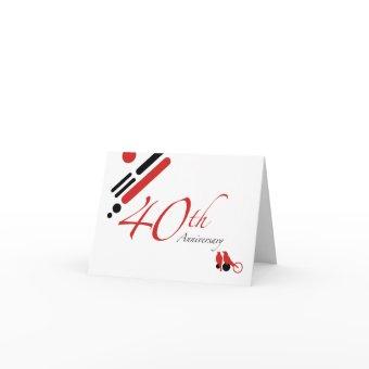 40th Anniversary (mod birds) Card