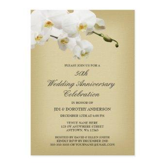 50th Wedding Anniversary Vintage White Orchid