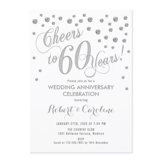 60th Wedding Anniversary - Silver White