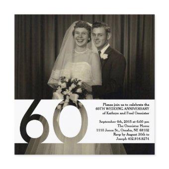 60th Wedding Anniversary Invite 5.25 x 5.25