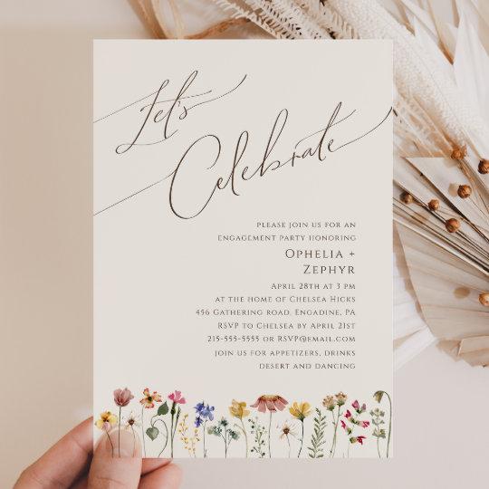 Colorful Wildflower | Beige Let's Celebrate