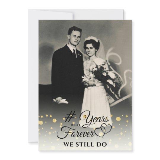 Elegant Anniversary YEARS INTO FOREVER Vow Renewal