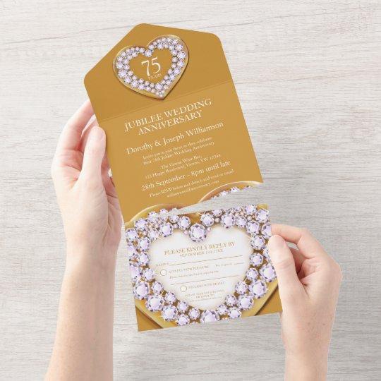 Golden wedding anniversary 75 years party event a all in one