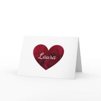Ruby red rose 40th wedding anniversary wife card