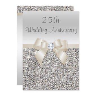 Silver Champagne 25th Wedding Anniversary Sequins