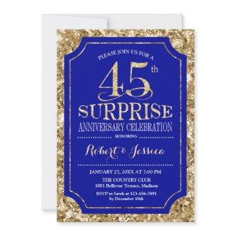 Surprise 45th Wedding Anniversary - Blue Gold