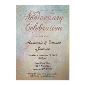 Watercolor Rose Gold Anniversary Party