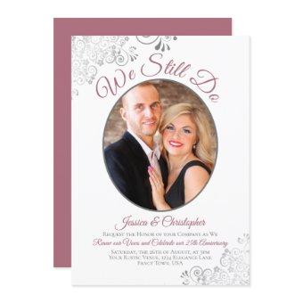 We Still Do Dusty Rose & White Wedding Vow Renewal