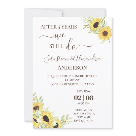 We still Do Renewal Wedding Vows Anniversary Invit